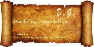 Darányi Gusztáv névjegykártya