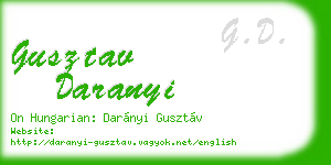gusztav daranyi business card